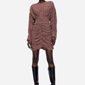 Zara Draped Ruched Dress Xs
